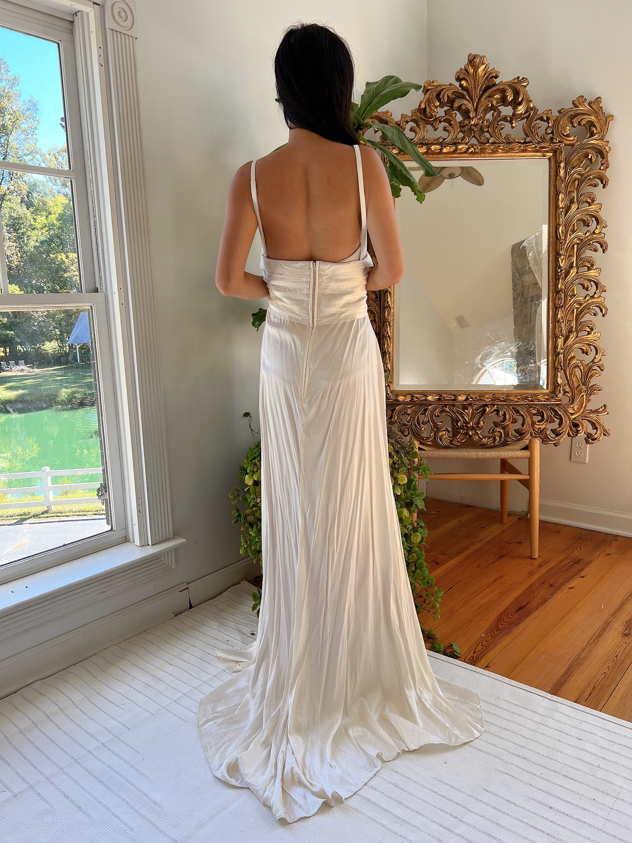 Vintage Silk Charmeuse Gown - M Vintage Silk Charmeuse Gown - M